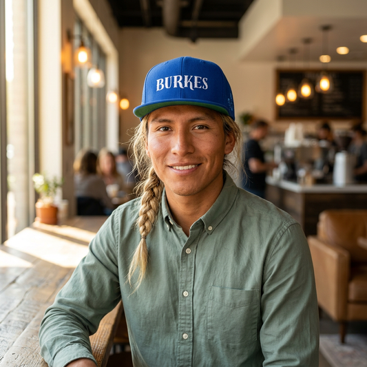 Burkes Brand Flat Bill Cap (Embroidery)