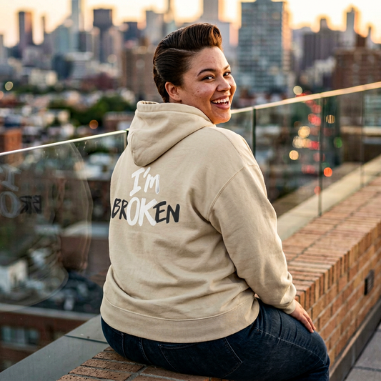 I’m ok Broken Hooded Sweatshirt