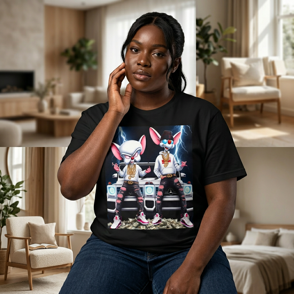 Unisex pinky and the brain Heavy Cotton Tee