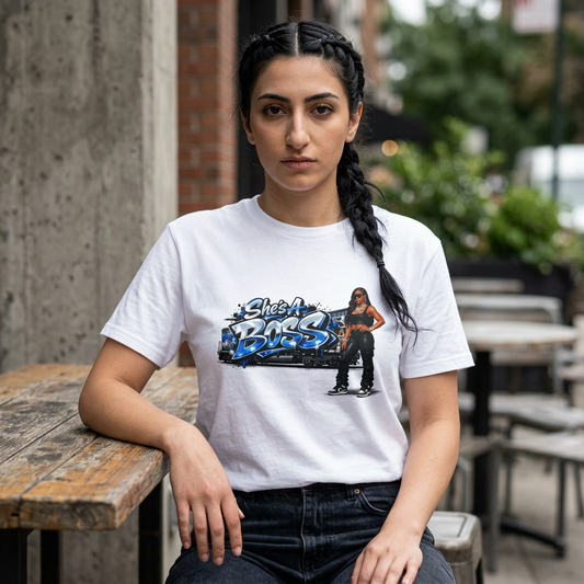 She’s a boss Heavy Cotton Tee