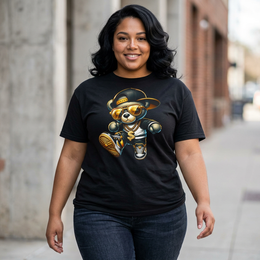 Unisex dancing bear Cotton Tee