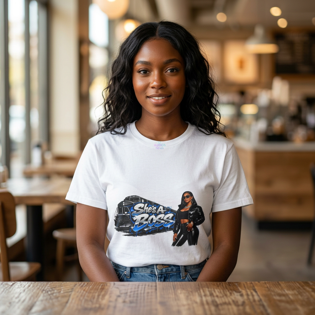 She’s a boss Heavy Cotton Tee