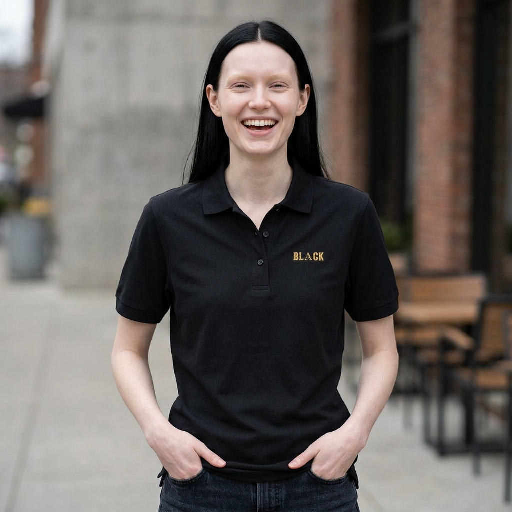 Unisex Black Polo Shirt (Embroidery)