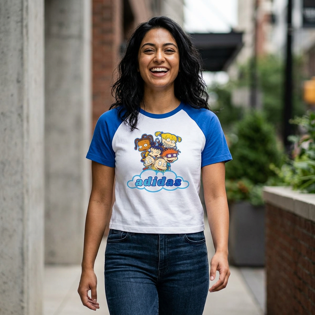 Micro Rib Raglan Baby Tee