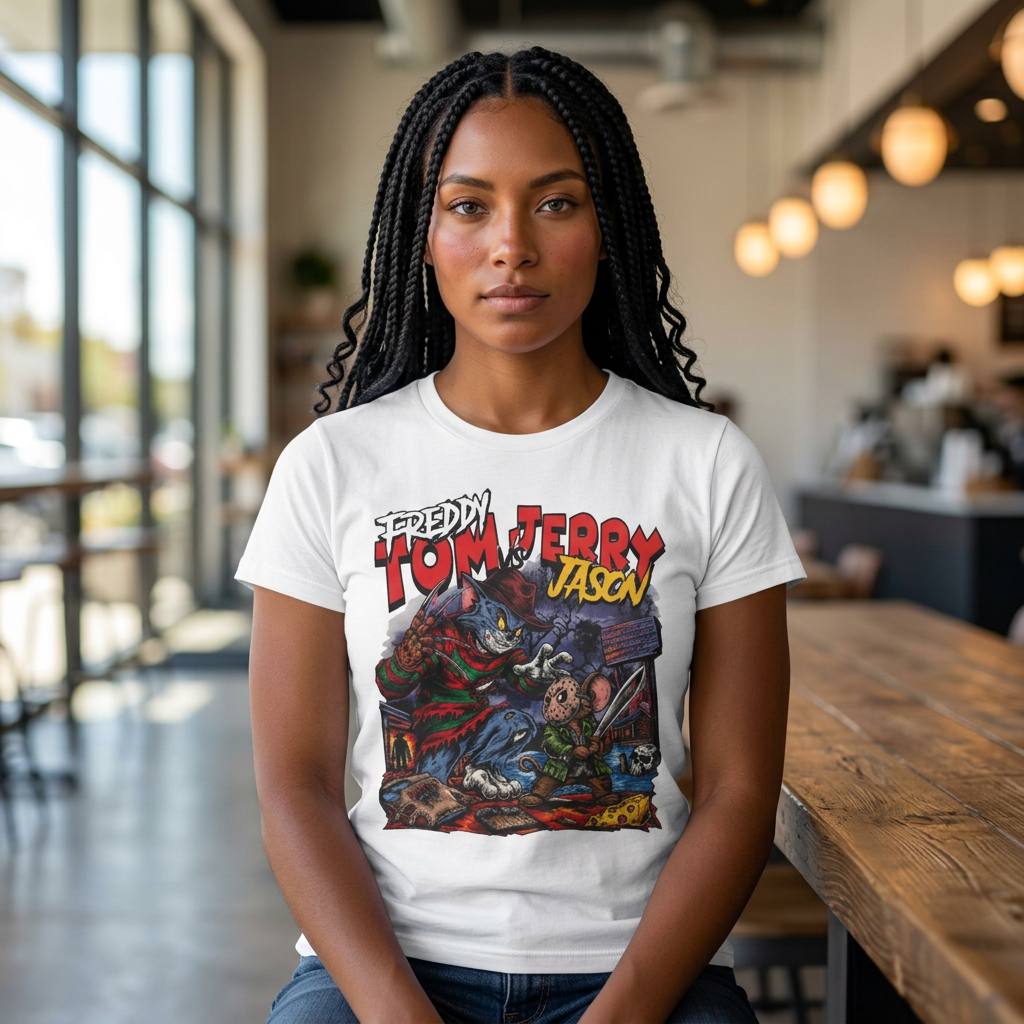 Unisex Freddie Tom, Jerry, Jason Cotton Tee