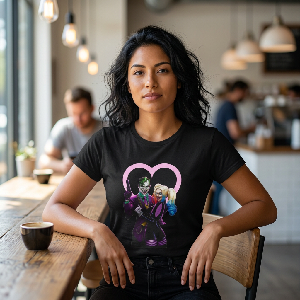 Women’s joker and Harley Quinn Cotton Tee