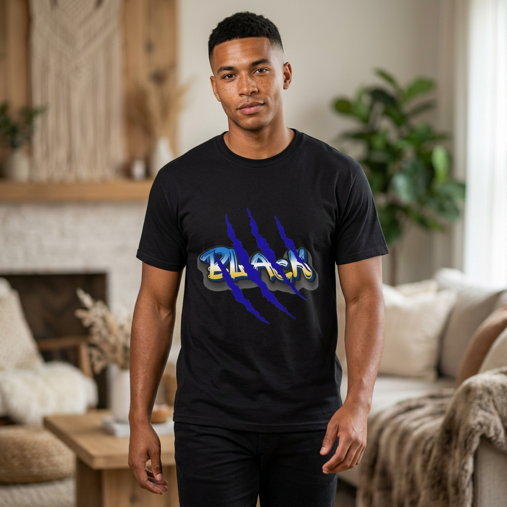 Unisex Black Cotton Tee