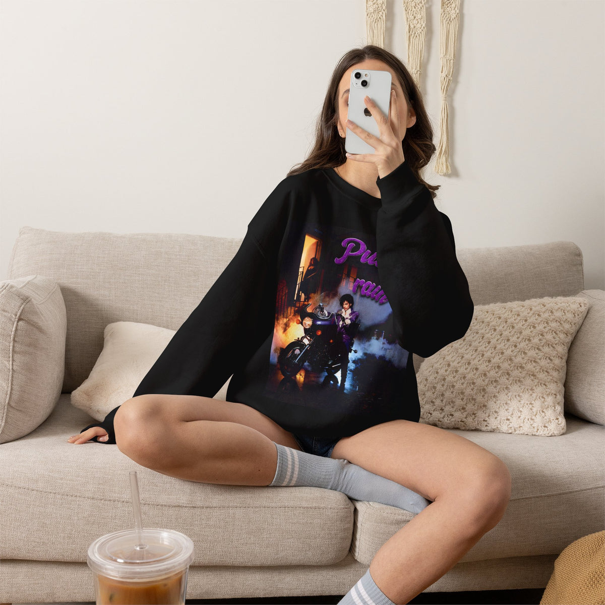 Unisex purple rain Crewneck Sweatshirt
