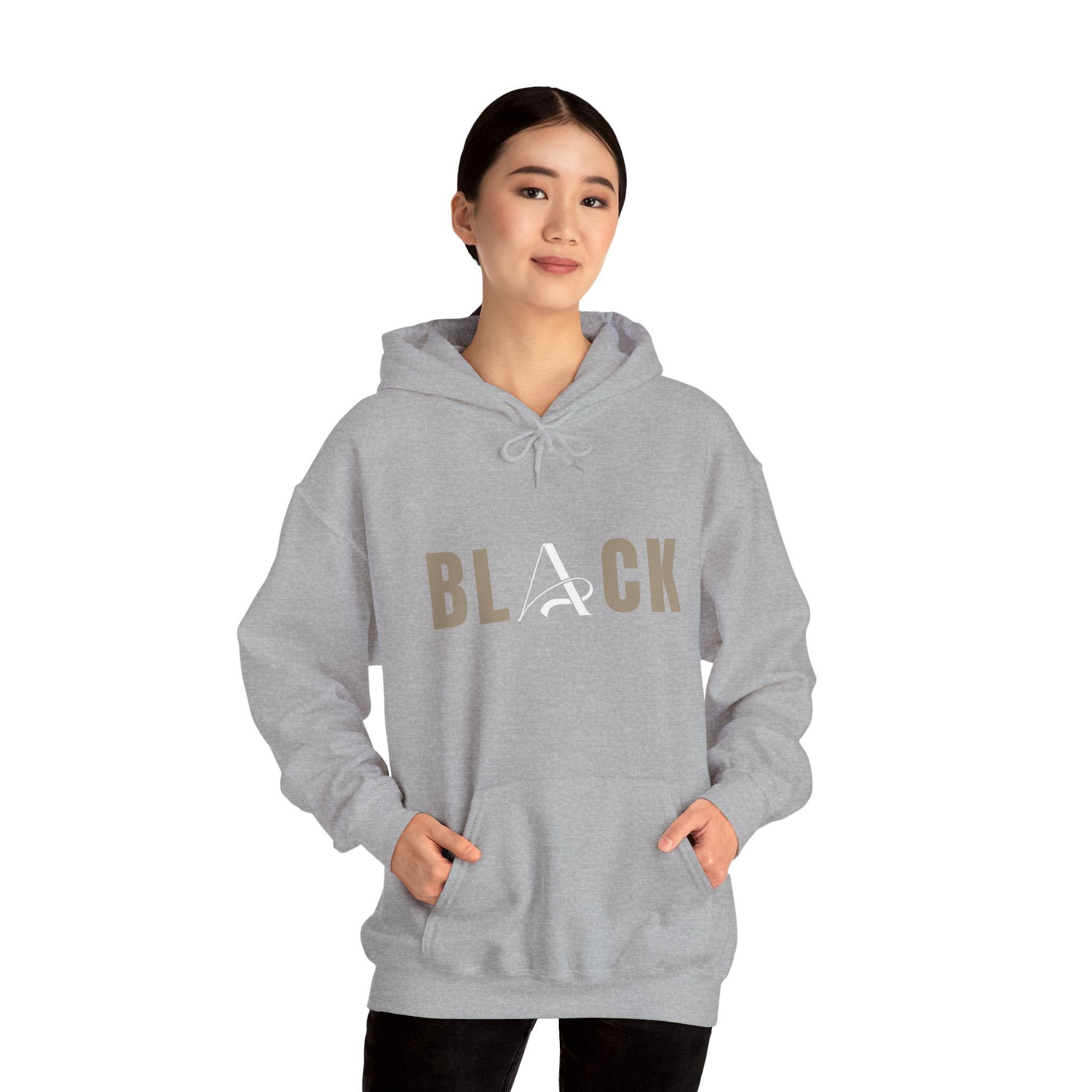 Unisex Black Hooded Sweatshirt