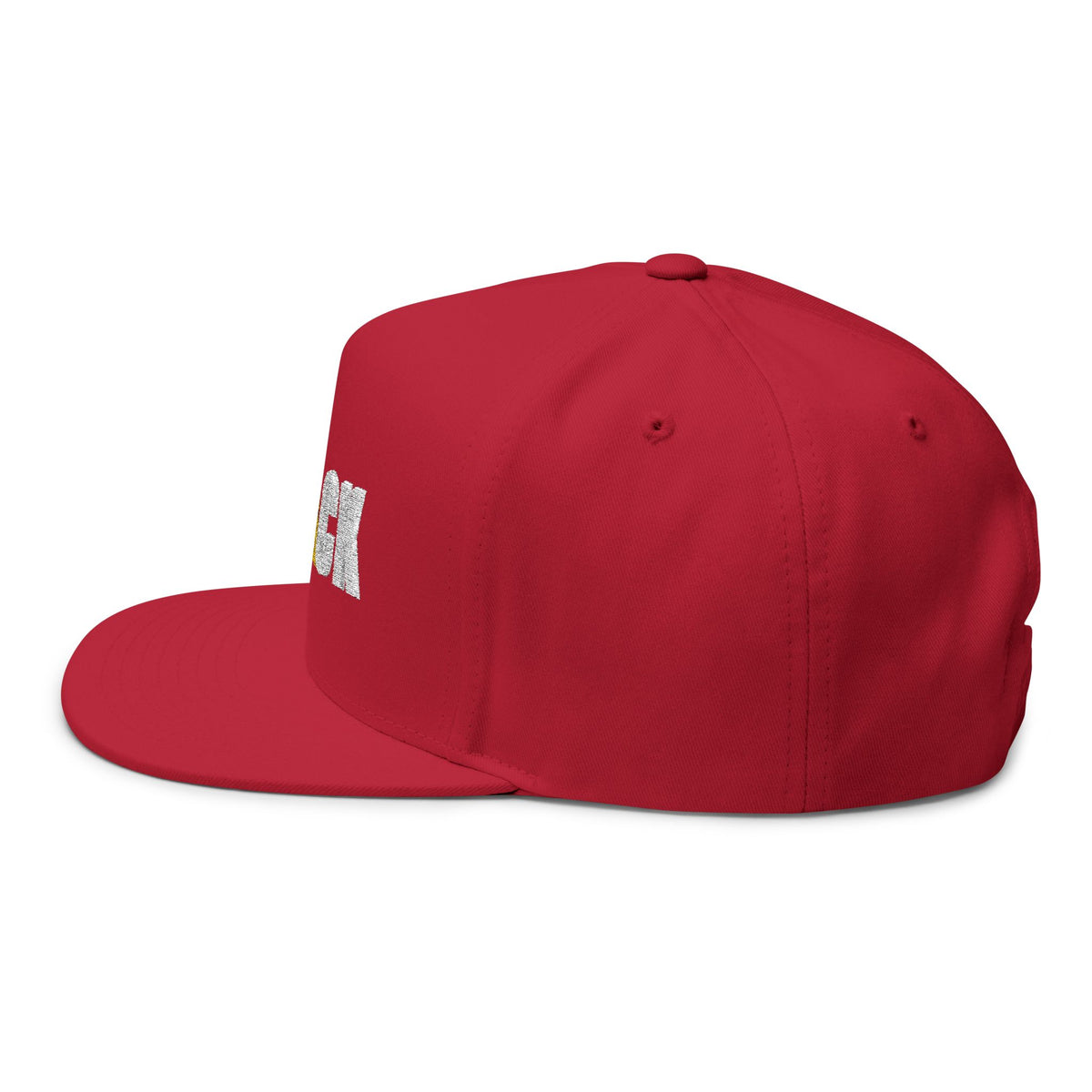 Black Flat Bill Cap (Embroidery)