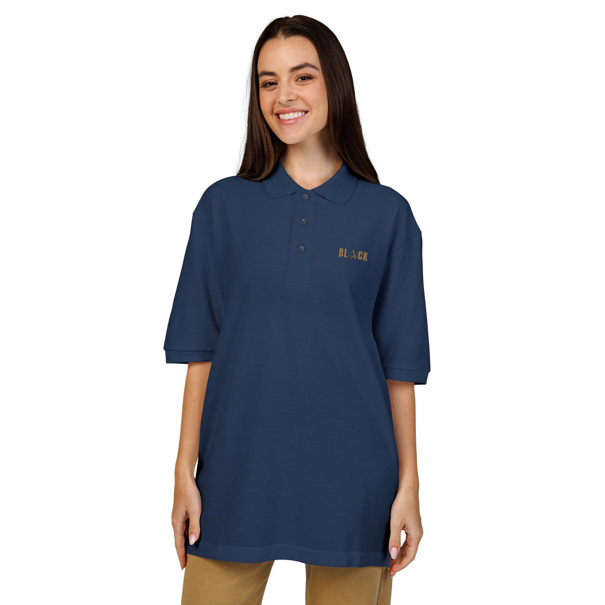Unisex Black Polo Shirt (Embroidery)