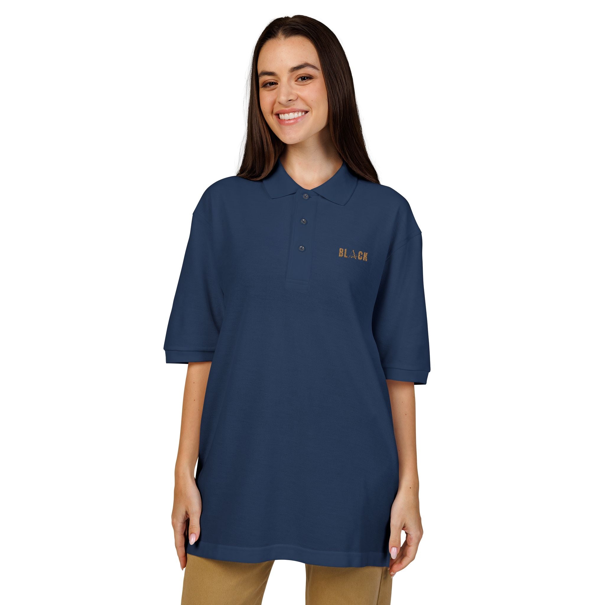Unisex Black Polo Shirt (Embroidery)