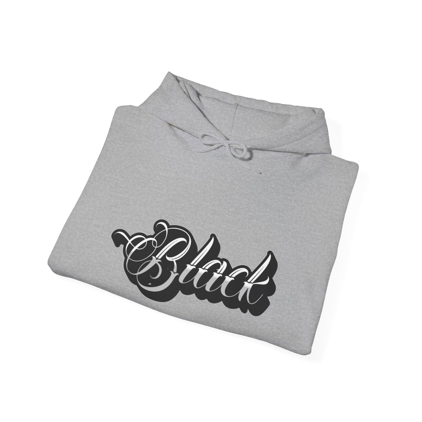 Unisex Black Hooded Sweatshirt