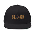 Black Flat Bill Cap (Embroidery)