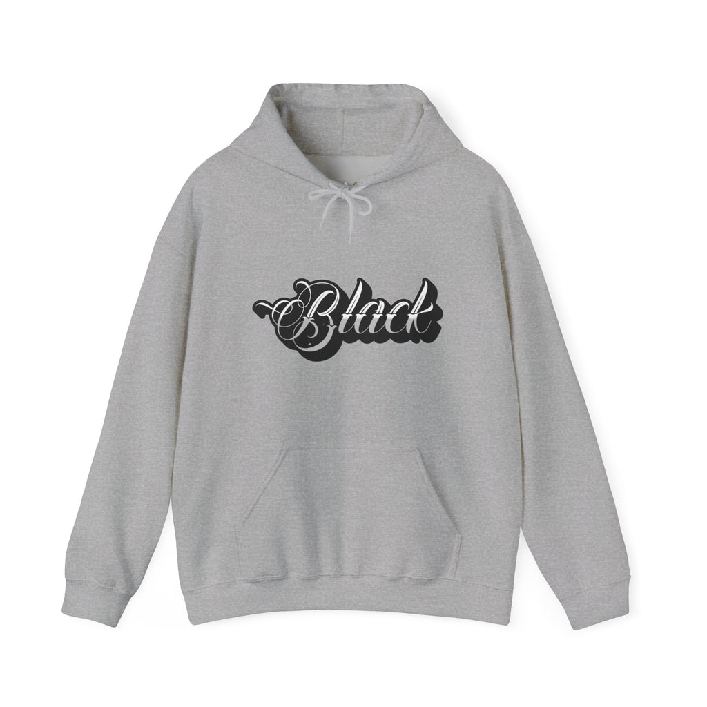 Unisex Black Hooded Sweatshirt