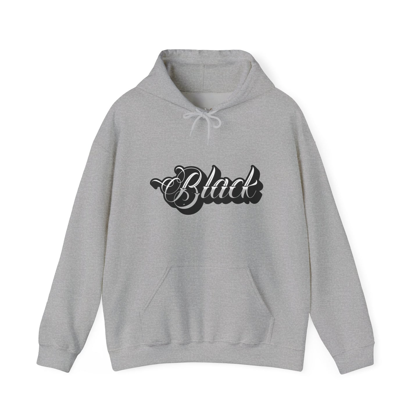 Unisex Black Hooded Sweatshirt