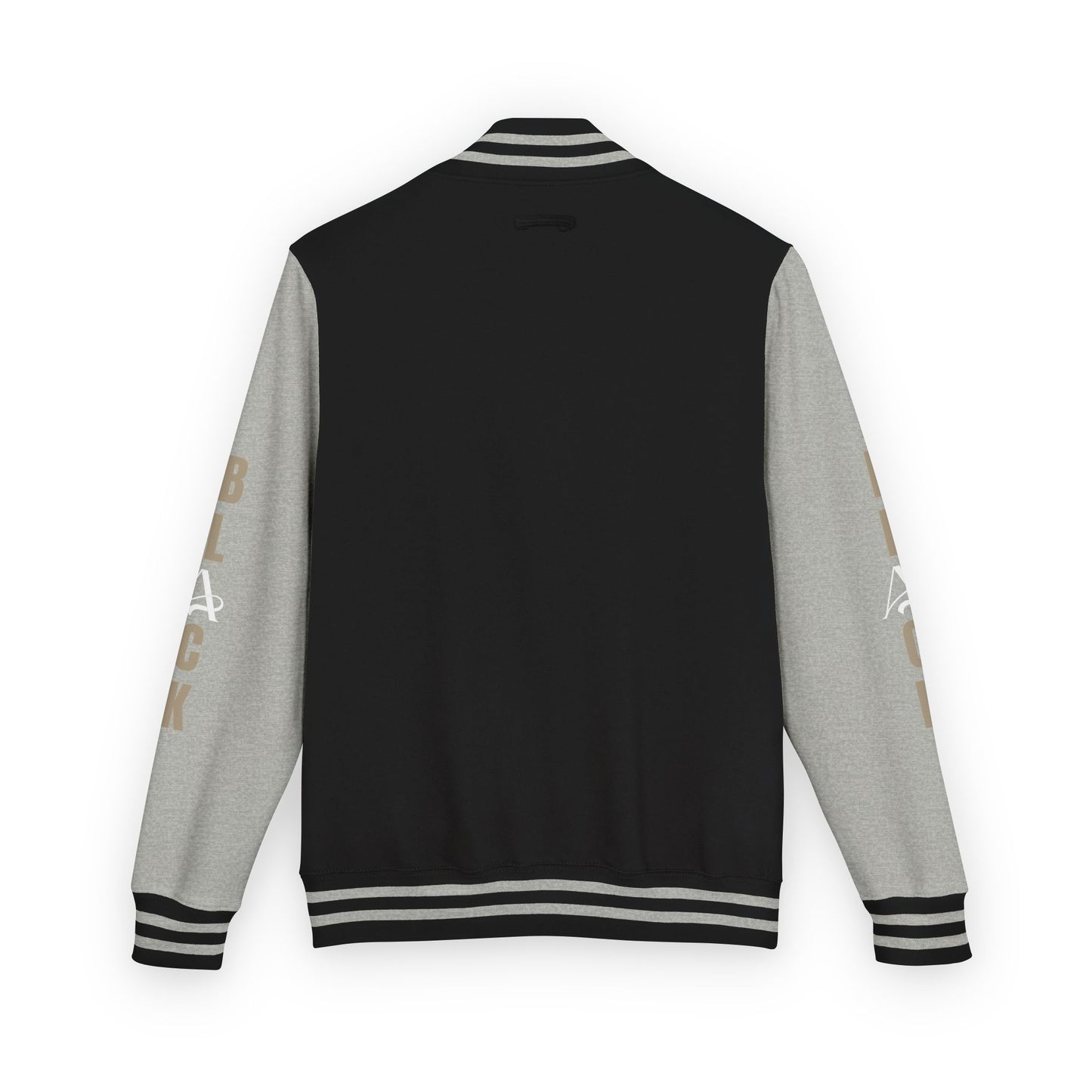 Black Unisex Heavyweight Letterman Jacket