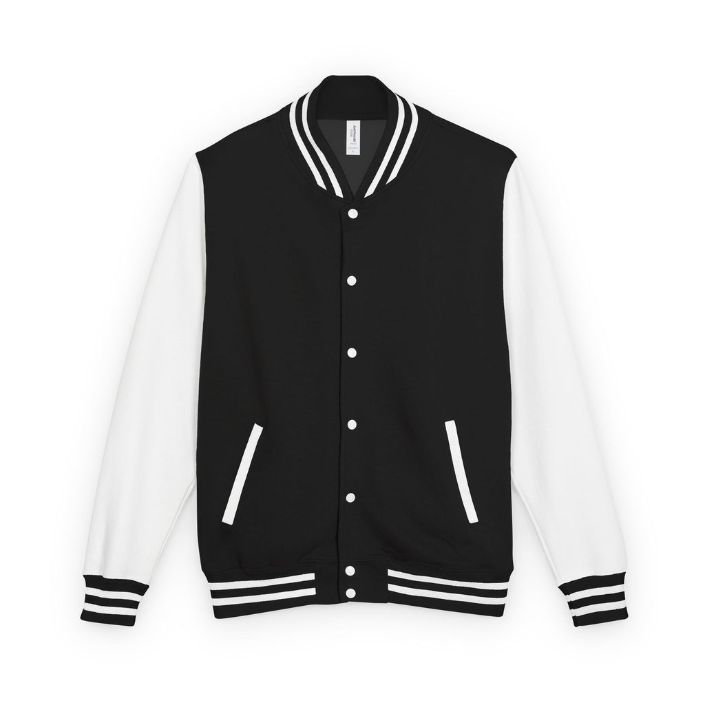 Unisex Black Heavyweight Letterman Jacket
