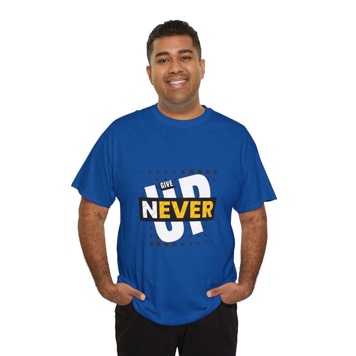 Unisex never give up Heavy Cotton Tee