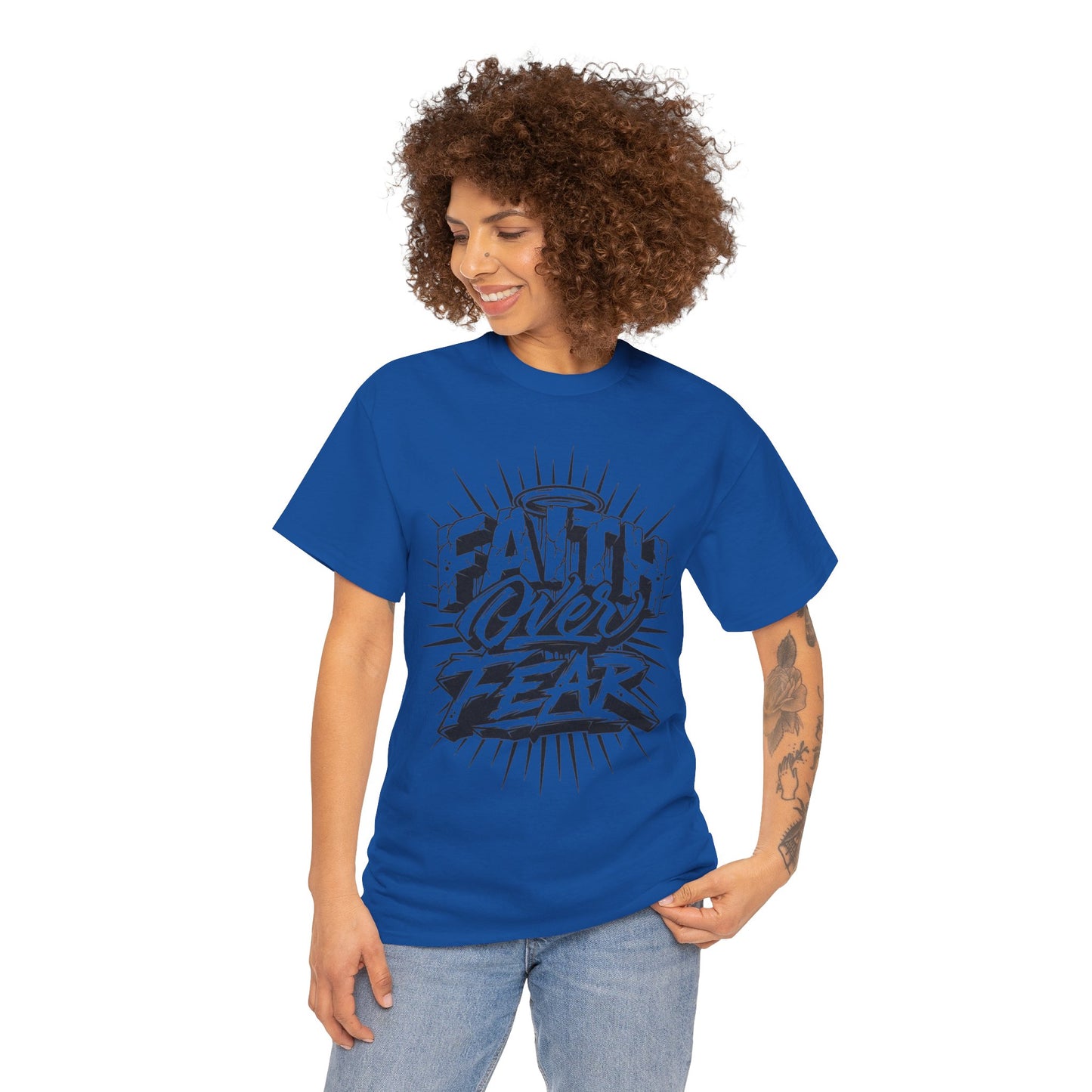 Unisex faith over fear Cotton Tee