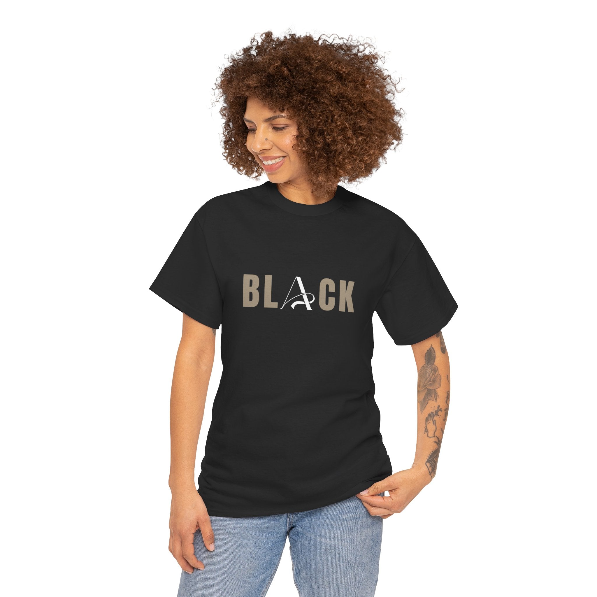 Unisex Black Heavy Cotton Tee