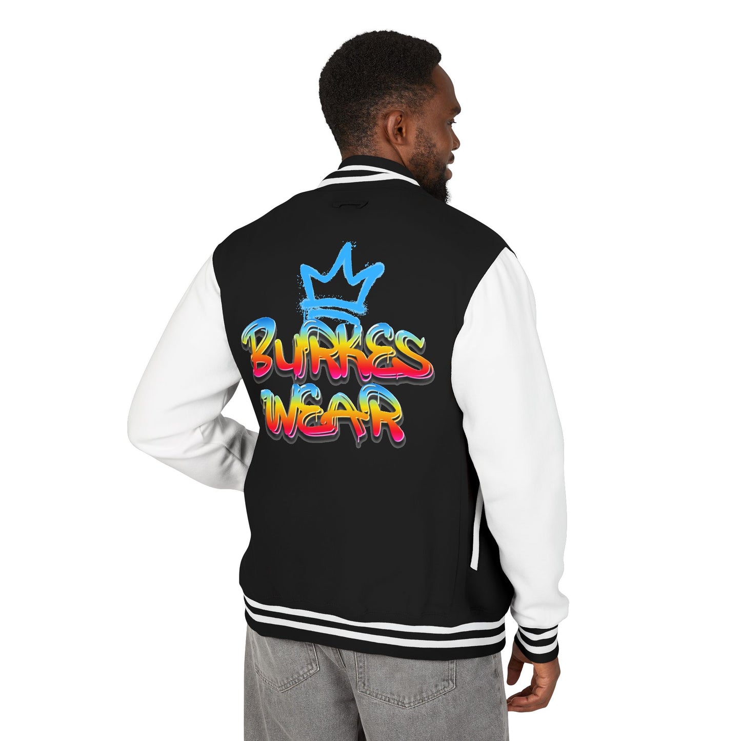 Unisex Black Letterman Jacket