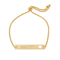 To my Daughter Adjustable Flat Cutout Heart Bar Bracelet