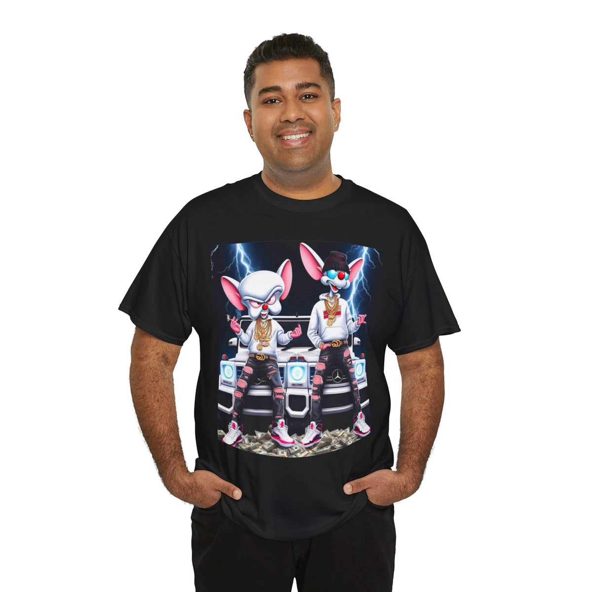 Unisex pinky and the brain Heavy Cotton Tee