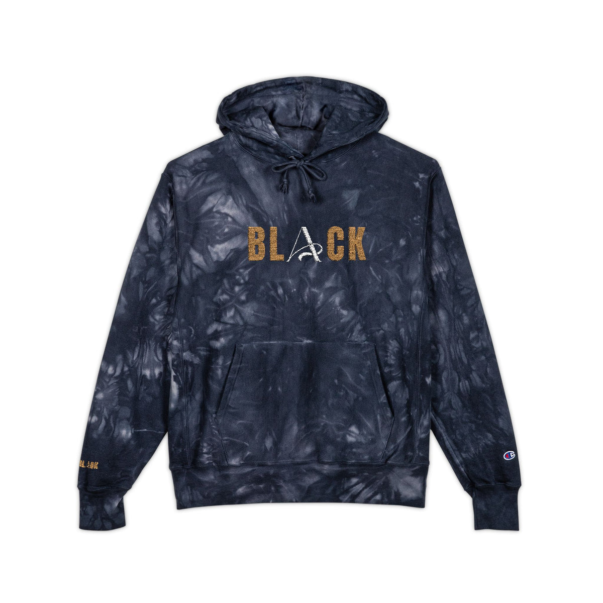 Unisex Black Tie-Dye Hoodie (Embroidery)