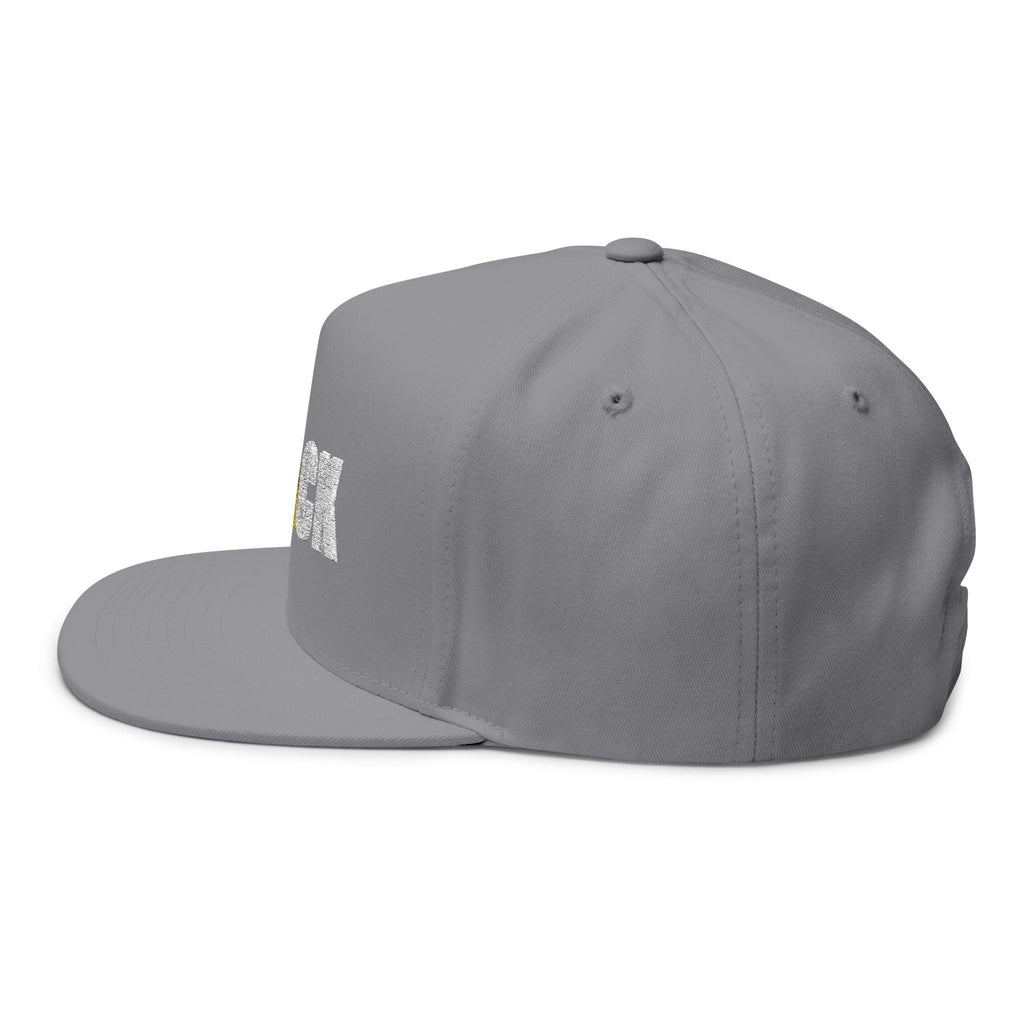 Black Flat Bill Cap (Embroidery)