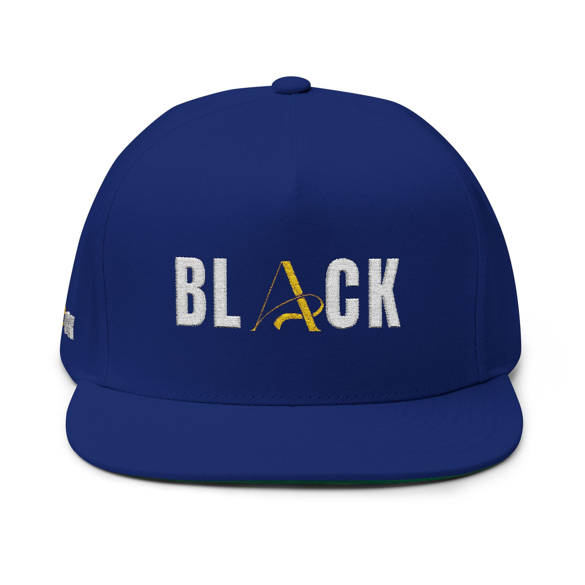 Black Flat Bill Cap (Embroidery)