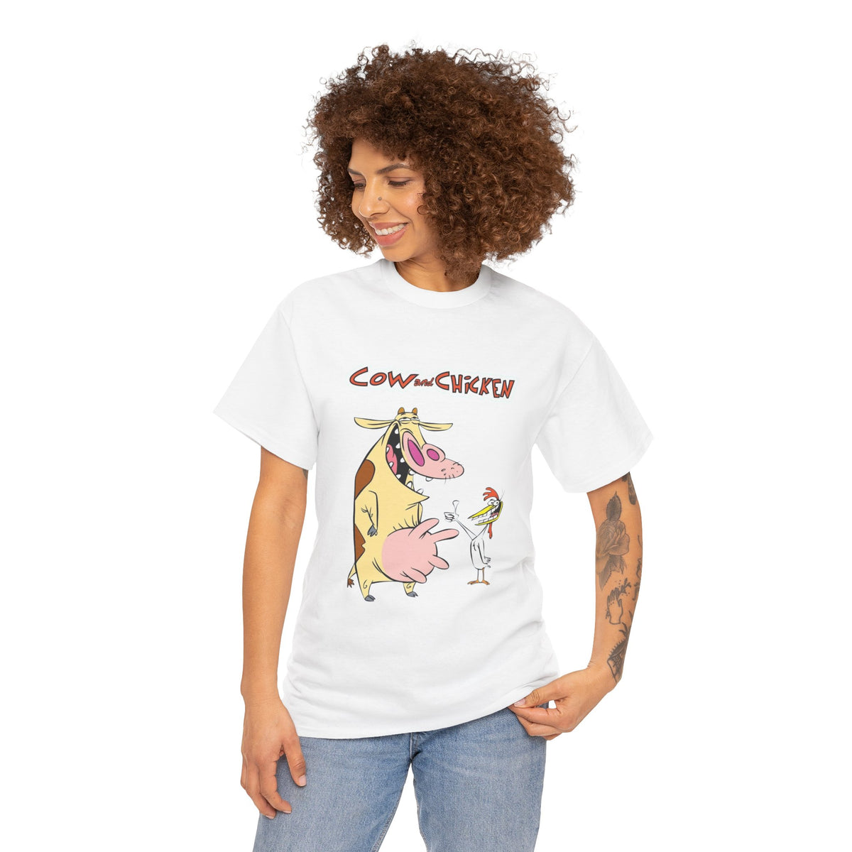 Unisex cow and chicken Tee