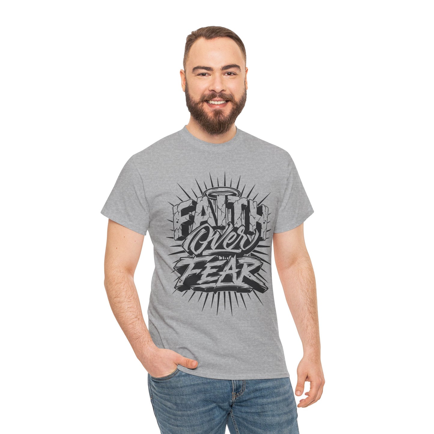 Unisex faith over fear Cotton Tee