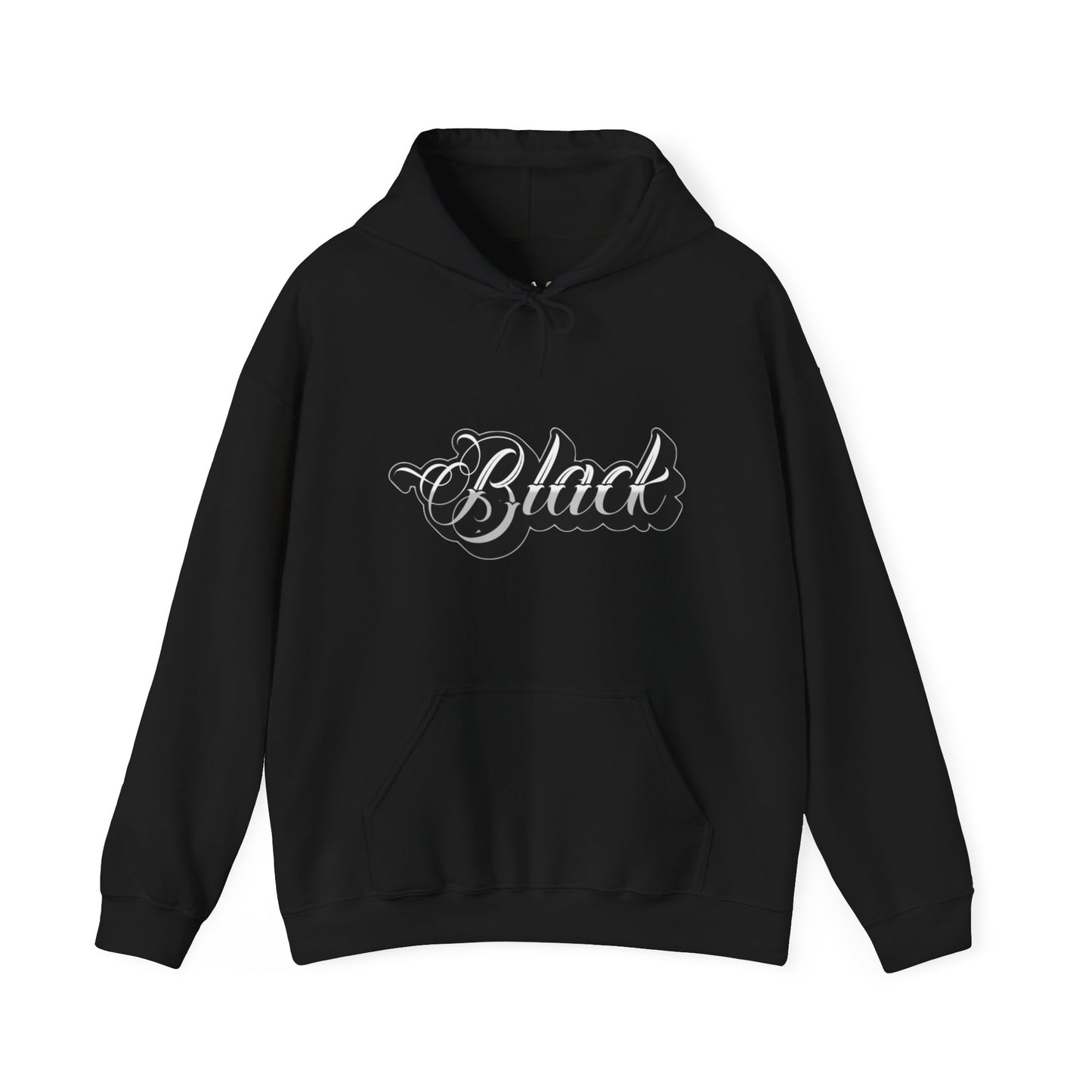 Unisex Black Hooded Sweatshirt