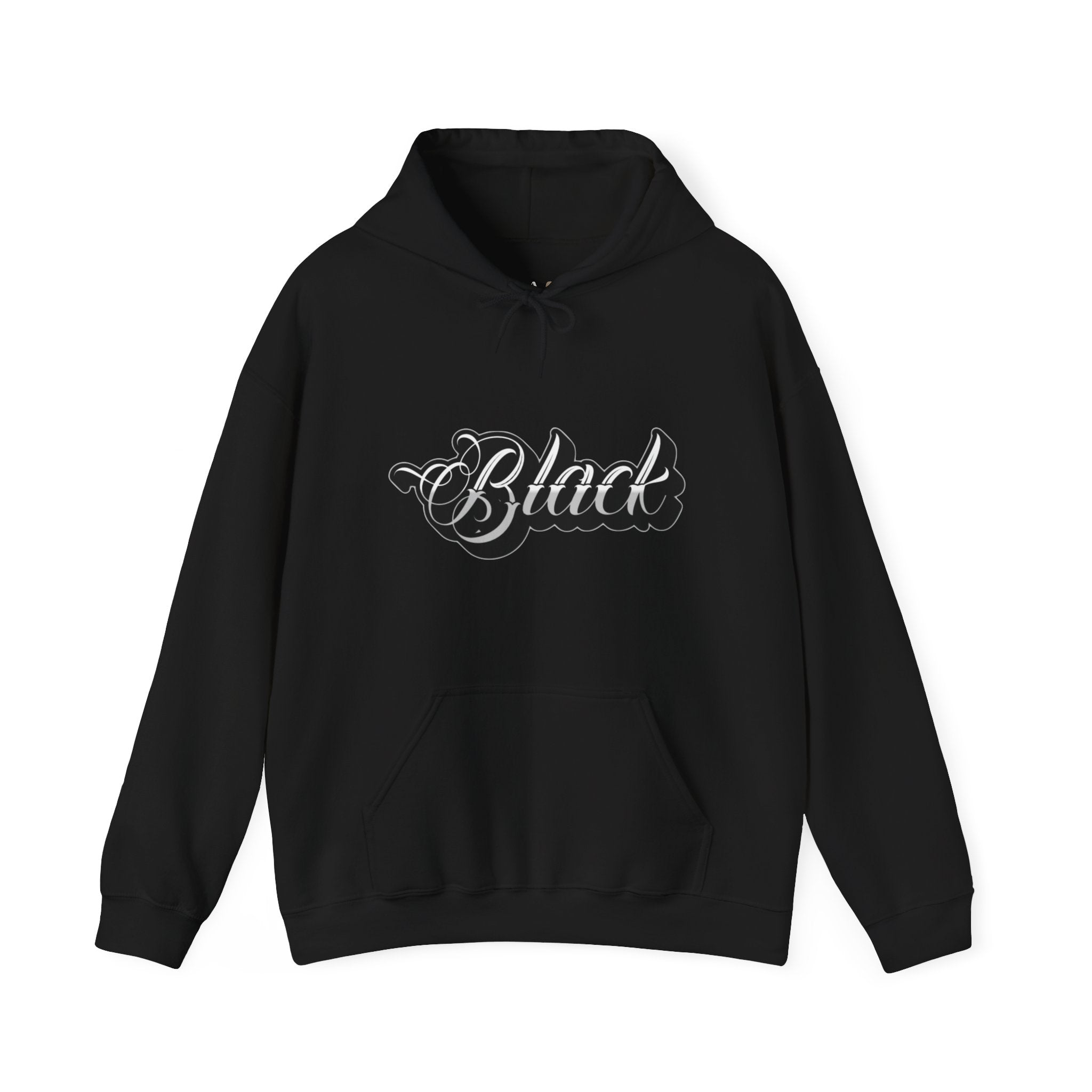 Unisex Black Hooded Sweatshirt