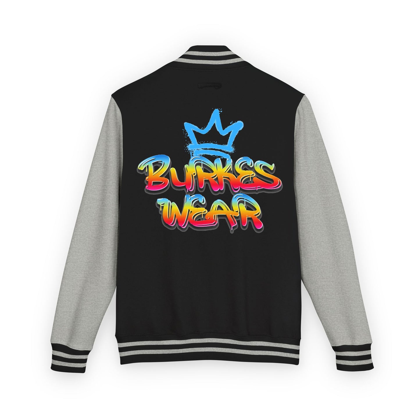 Unisex Black Letterman Jacket