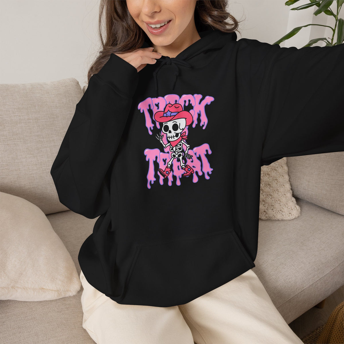 Unisex Trick or Treat Hooded Sweatshirt