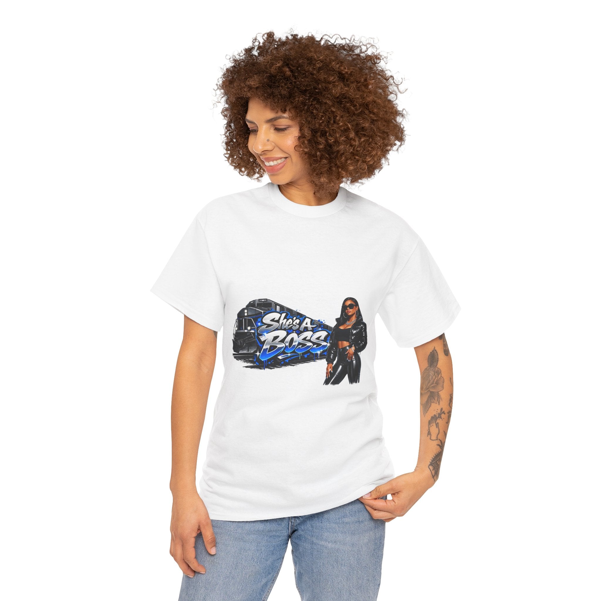 She’s a boss Heavy Cotton Tee