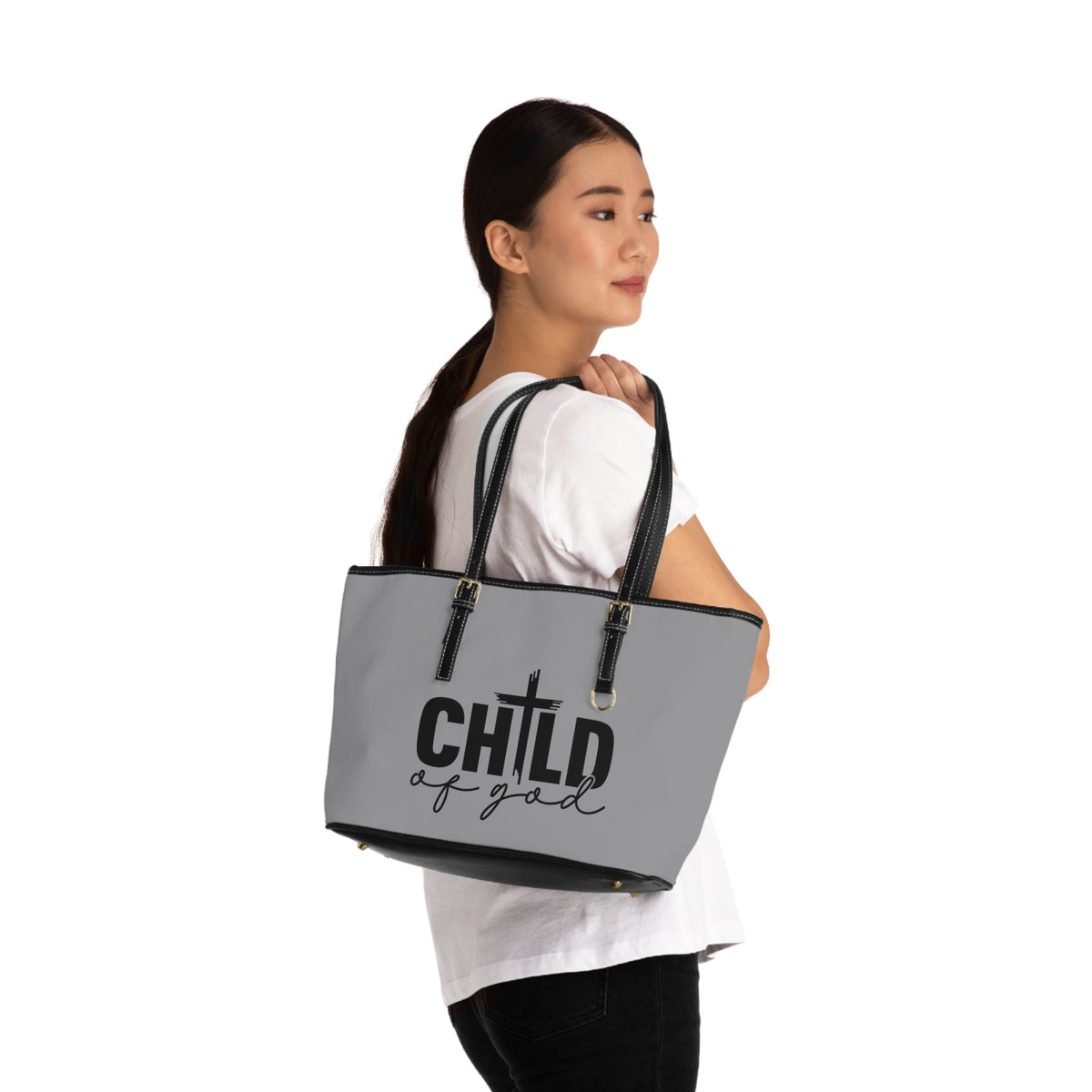 Child of god Leather Shoulder Bag