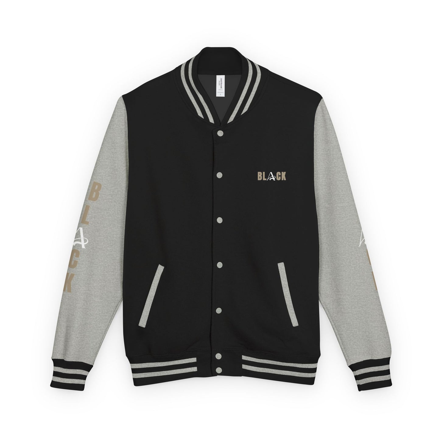 Black Unisex Heavyweight Letterman Jacket