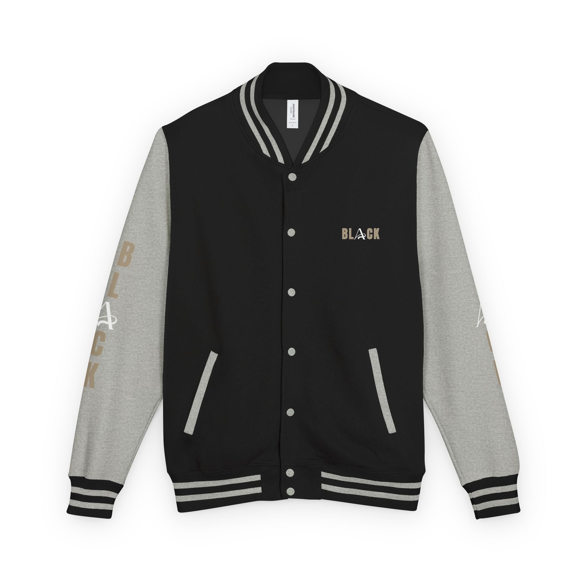 Black Unisex Heavyweight Letterman Jacket