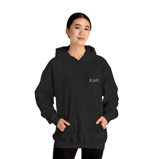 Unisex Black Hooded Sweatshirt