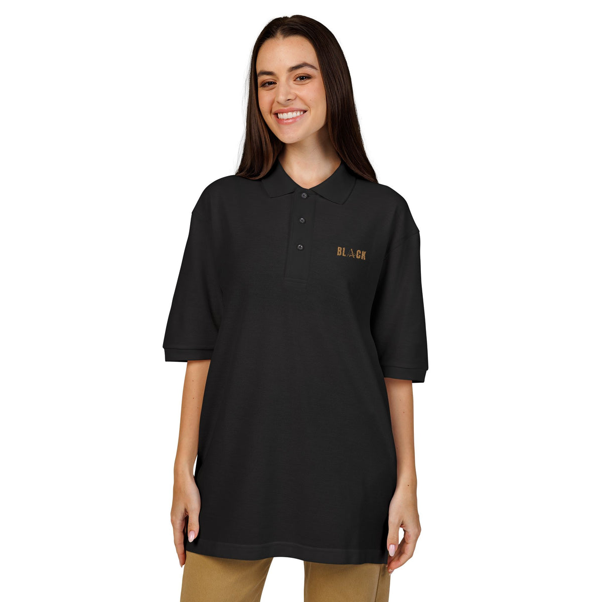 Unisex Black Polo Shirt (Embroidery)
